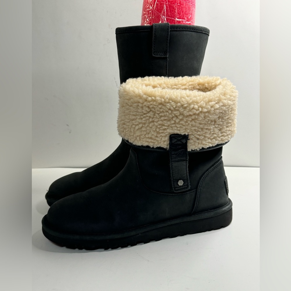 UGG Black and Cream Winter Boots